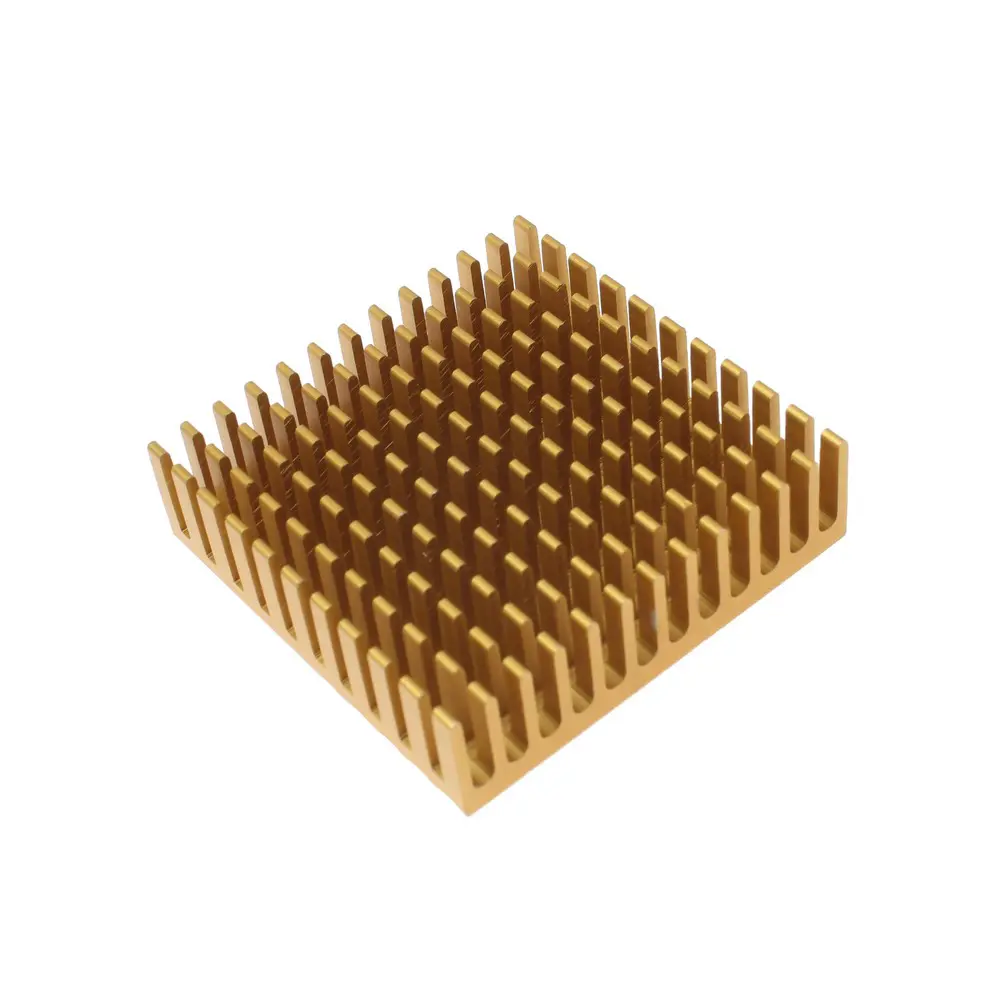 ALUMINIUM HEAT SINK 40X40X10MM GOLD